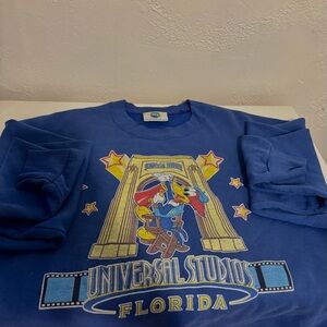 Vintage Universal Blue Sweatshirt with Cartoon Graphic